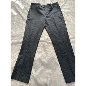 Marc Anthony Dress Slacks Mens 36x34 Gray with White Pinstrip